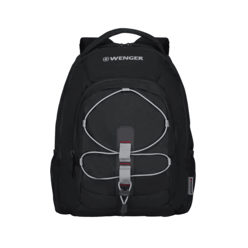 Wenger Mars 16" Laptop Backpack, 26 Litre, Black/ Grey Swiss Designed