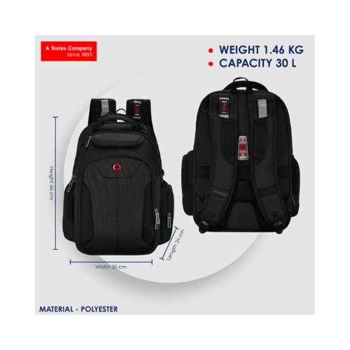 Wenger 17.5" ScanSmart, Laptop Backpack, 30 Litres, Black,  Swiss Designed