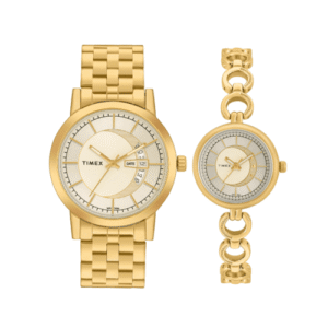 TW00ZR029-1 Timex Classics Pairs, Champagne Dial, Round Case Analog Watch