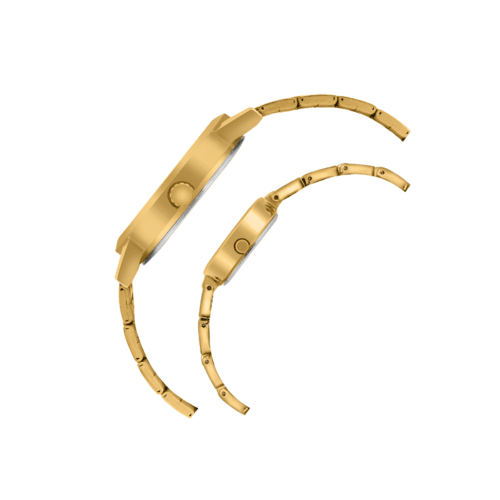 TW00ZR029-3 Timex Classics Pairs, Champagne Dial, Round Case Analog Watch