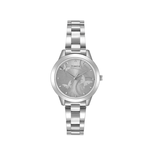 Timex Womens, Silver Dial, Bracelet Stainless Steel Bracelet, Analog Watch