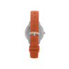 TW00ZR407-5 Timex Womens, White Dial, Deep Orange Plain Leather Strap, Analog Watch