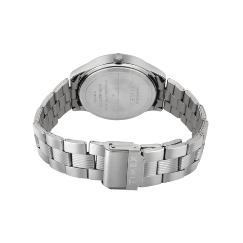 Timex Mens, Silver Dial, Bracelet Stainless Steel Full Buff, Analog Watch