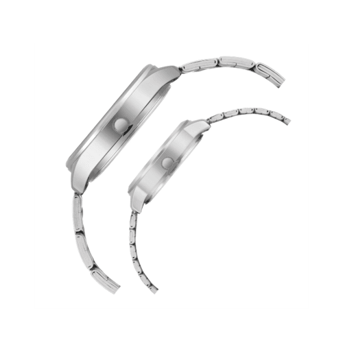 TW0ZRPR00-3 Timex Basic Pairs, White Dial Round Case Analog Watch